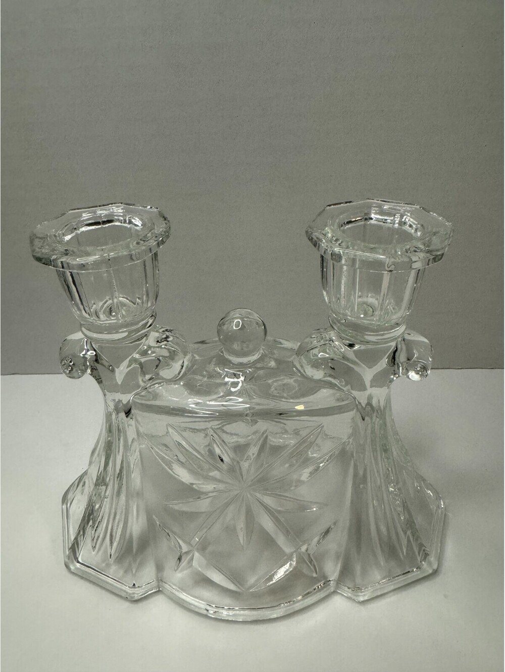Vintage Anchor Hocking EAPC Double Taper Candle Holder